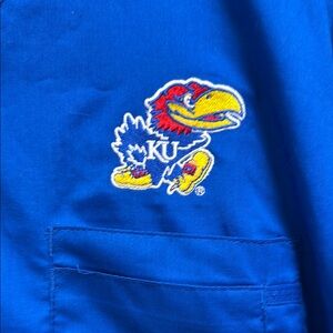 Blue KU Jayhawks Scrubs Set